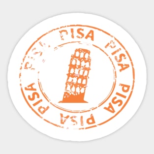 pisa stamp t-shirt Sticker